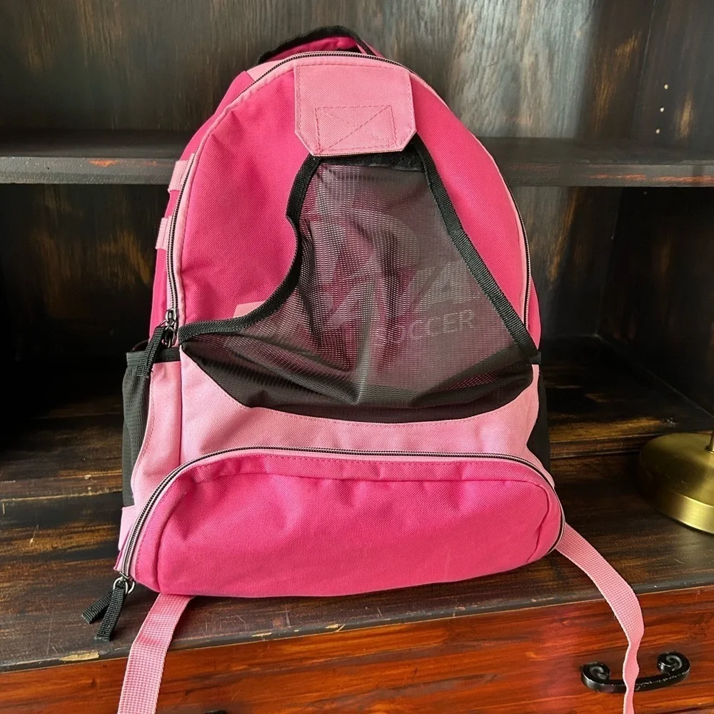 Brava Soccer Backpack | Ventilated Ball Compartment | Pink | EUC